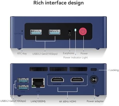 Beelink ME Mini PC, Intel N150 Processor, 12GB LPDDR5, Dual |5G LAN, 64GB eMMC + 2TB SSD, Ideal for Cloud Computing and