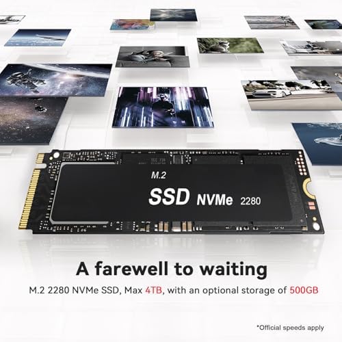 Beelink SER5 Mini PC, AMD Ryzen 5 5500U, 16GB DDR4 RAM, 500GB NVMe SSD, 4K Triple Display, WiFi 6, Ideal for Home Office